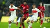 Wales’ Sorba Thomas (centre) and Turkey’s Arda Guler (right) battle for possession when the two countries met in the Nations