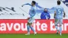 Coventry’s Bobby Thomas celebrates earning his side a point (Nigel French/PA).