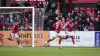 Shilow Tracey celebrates scoring for Crewe against Notts County (Nick Potts/PA)