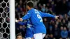 Rangers’ Cyriel Dessers celebrates scoring against Hearts (Steve Welsh/PA)