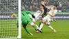 Myles Peart-Harris, centre left, lunges in to score Swansea’s winner (David Davies/PA)