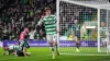 Celtic’s Arne Engels scores the opener against Hibernian (Andrew Milligan/PA)