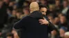 Manchester United manager Ruben Amorim embraces Manchester City manager Pep Guardiola (left) after the Premier League match 