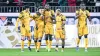 Inter Milan’s Lautaro Martinez (second left) scored his first goal in nine games on Saturday (Gianluca Zuddas/AP)