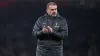 Ange Postecoglou applauds the Tottenham fans at Arsenal (PA)