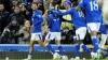 Everton’s Iliman Ndiaye, left, was on target against Peterborough (Peter Byrne/PA)