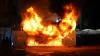 A merchandise stand caught fire ahead of Manchester City’s clash with Club Brugge (Martin Rickett/PA)