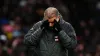 Tottenham Hotspur manager Ange Postecoglou reacts during his side’s 2-1 defeat at home to Leicester (Mike Egerton/PA)