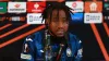 Atalanta’s Ademola Lookman at a press conference (Brian Lawless/PA)