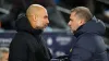 Man City boss Pep Guardiola and Tottenham manager Ange Postecoglou (Martin Rickett/PA)