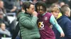 Hannibal Mejbri (right) spoke with Burnley boss Scott Parker during Saturday’s 0-0 draw at Preston (Barrington Coombs/PA)