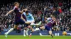 Omar Marmoush (centre) fired a first-half hat-trick in Manchester City’s Premier League win against Newcastle (Martin Ricket