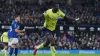 Paul Onuachu celebrates scoring Southampton’s winner at Ipswich (Bradley Collyer/PA)