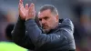 Ange Postecoglou applauds the Tottenham fans after victory over Brentford (Steven Paston/PA)