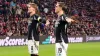 Martin Odegaard celebrates his first goal with Leandro Trossard (Peter Lous/PA)